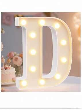White LED Marquee Letter D